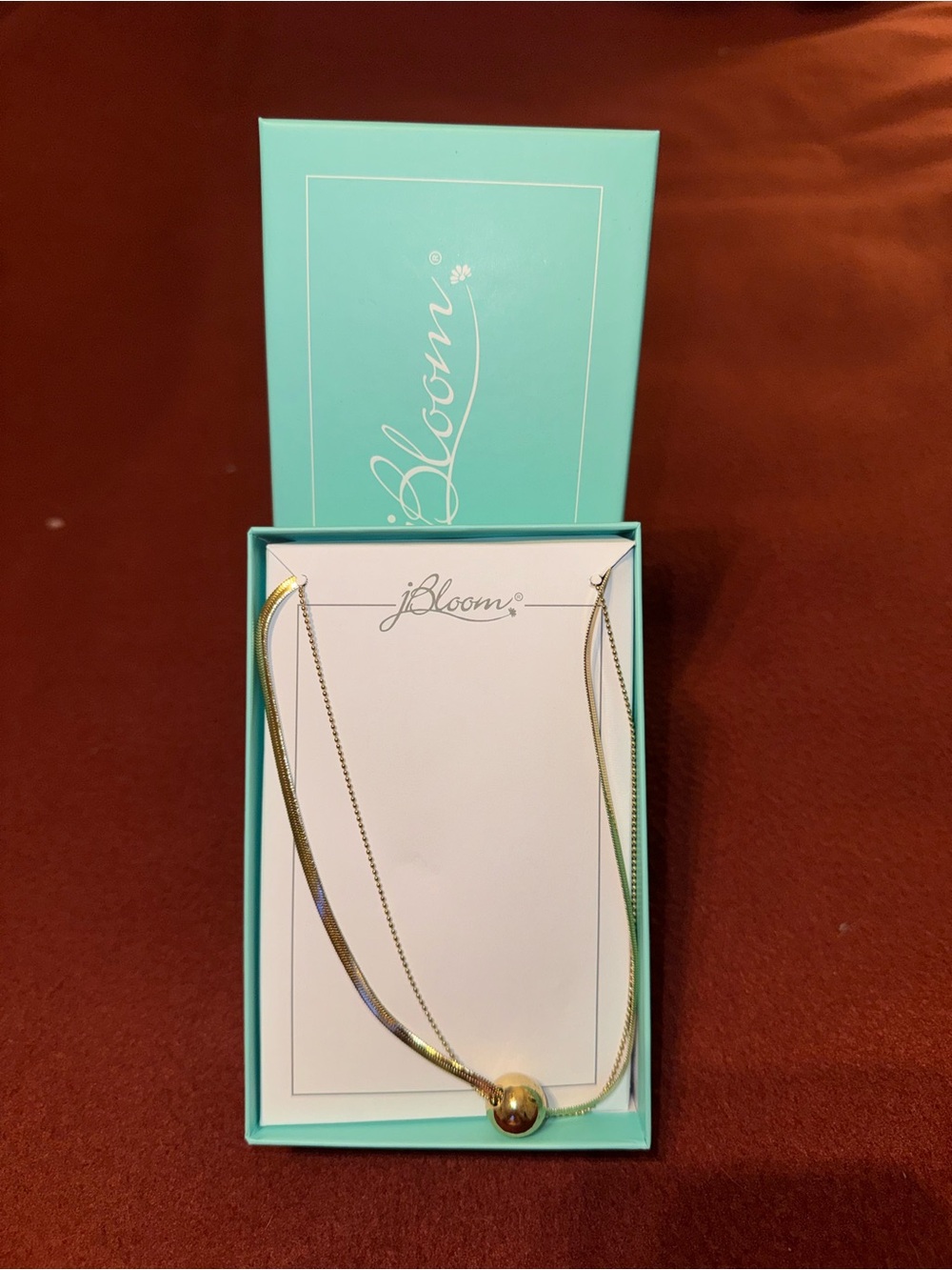 jBloom Gold Layered Ball Pendant Necklace